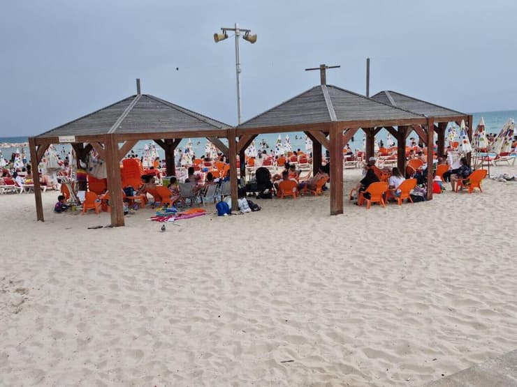 מזג אוויר שרבי בחוף מציצים בתל אביב