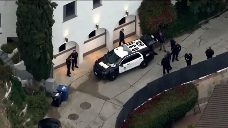 זירת הרצח בלוס אנג'לס שבה נרצח אמיל לחזיאל