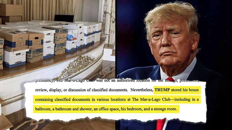 אגרגזים עם מסמכים מסווגים, מתוך כתב האישום