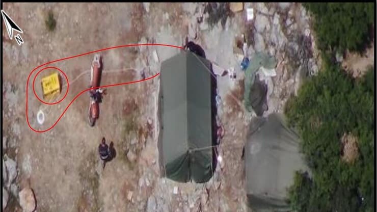 אוהל חhזבאללה בצד הישראלי של הגבול עם לבנון, באזור הר דב. 2023 אוהל חזבאללה בצד הישראלי של הגבול עם לבנון, באזור הר דב
