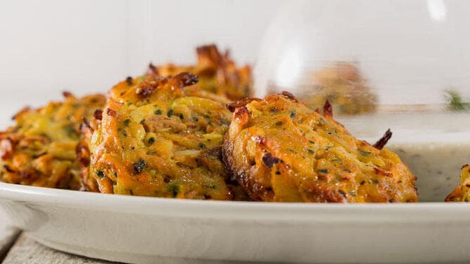 לביבות בטטה ותפוחי אדמה בתנור