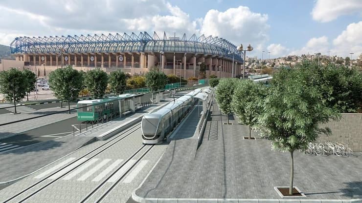 הדמיות של הקו הכחול של הרכבת הקלה בירושלים