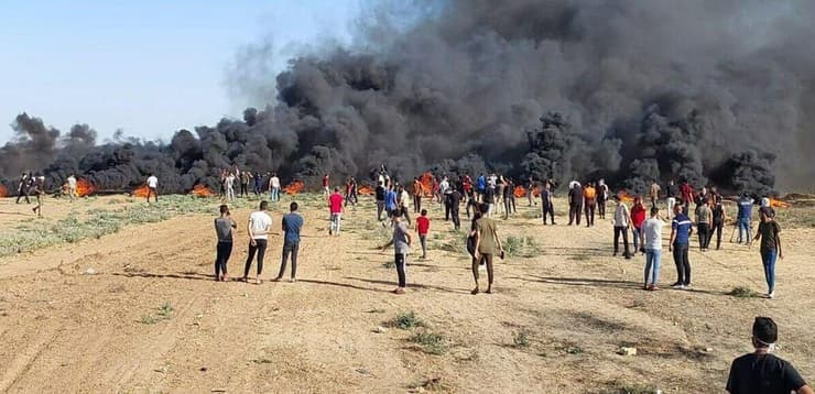 הפרות סדר אלימות בצפון רצועת עזה