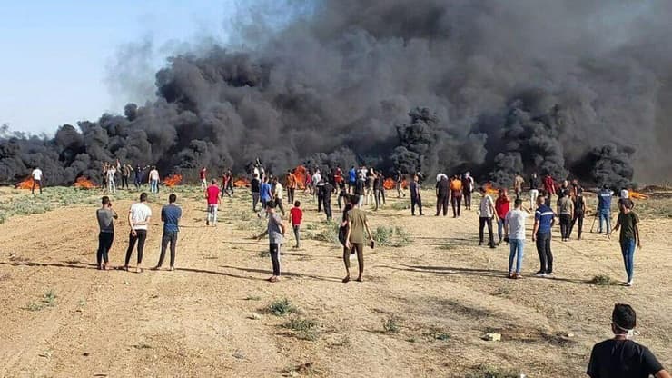 הפרות סדר אלימות בצפון רצועת עזה