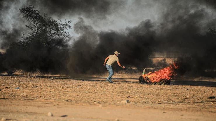 שיגור בלוני תבערה בדרום רצועת עזה לעבר ישובי העוטף