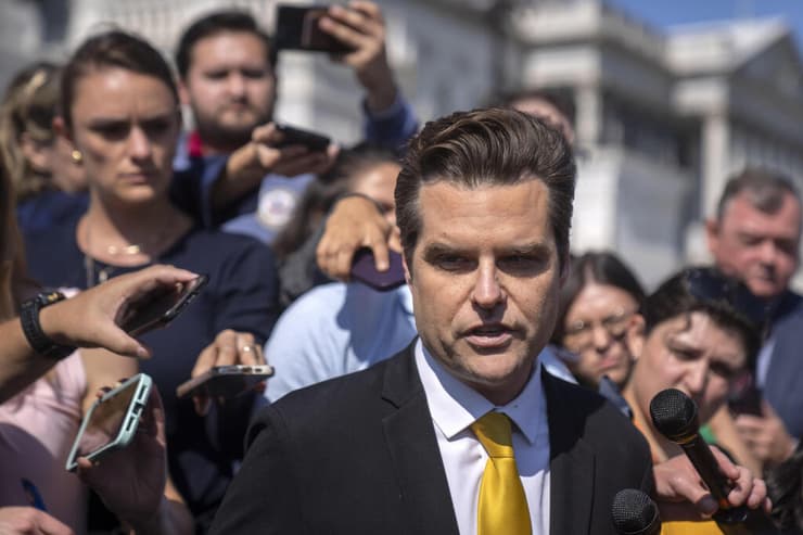 צילום: AP Photo/Mark Schiefelbein חבר בית הנבחרים ארה"ב מאט גייטס