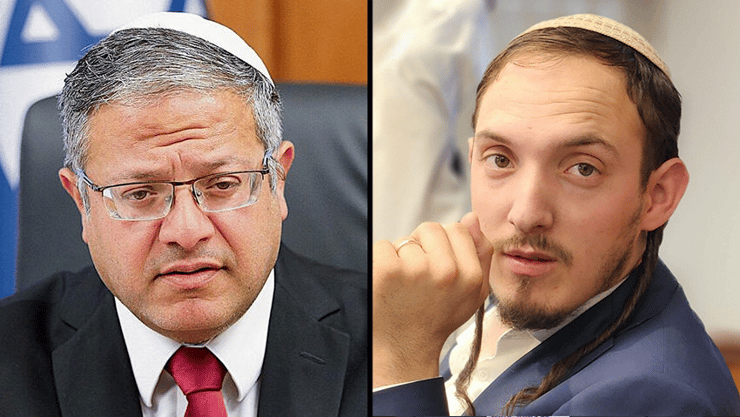 דורפמן והשר בן גביר (צילום: אלכס קולומויסקי) עו"ד חנמאל דורפמן