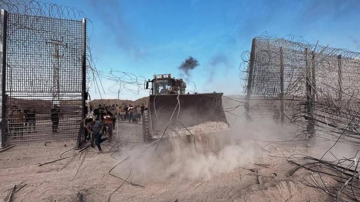 תיעוד פלסטיני: הגדר פרוצה בדרום רצועת עזה