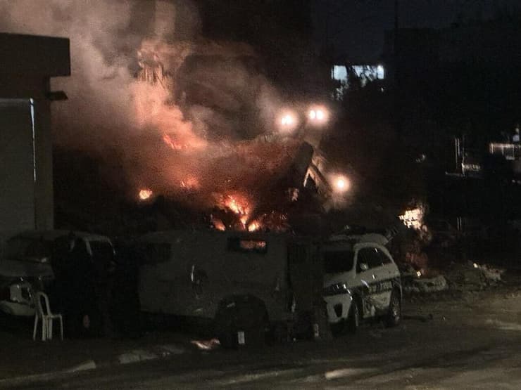 שריפה בתחנת משטרה שדרות