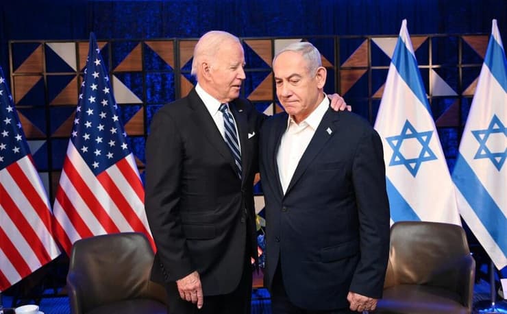 ראש הממשלה בנימין נתניהו פגישה עם נשיא ארה"ב ג'ו ביידן ב תל אביב