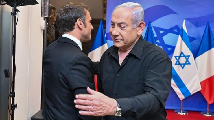 ראש הממשלה בנימין נתניהו נפגש עם נשיא צרפת עמנואל מקרון