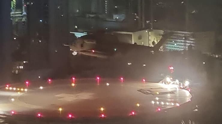 מסוק החטופות נוחת בבית החולים איכילוב