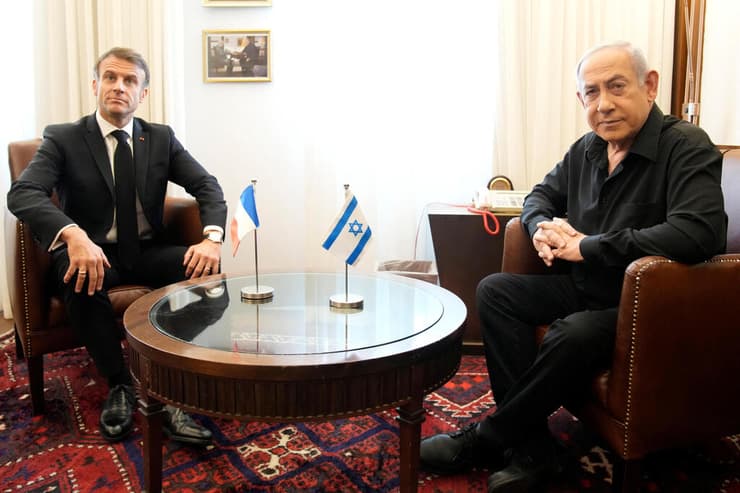 ראש הממשלה בנימין נתניהו נפגש עם נשיא צרפת עמנואל מקרון