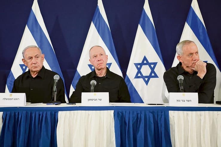 בני גנץ, יואב גלנט ובנימין נתניהו