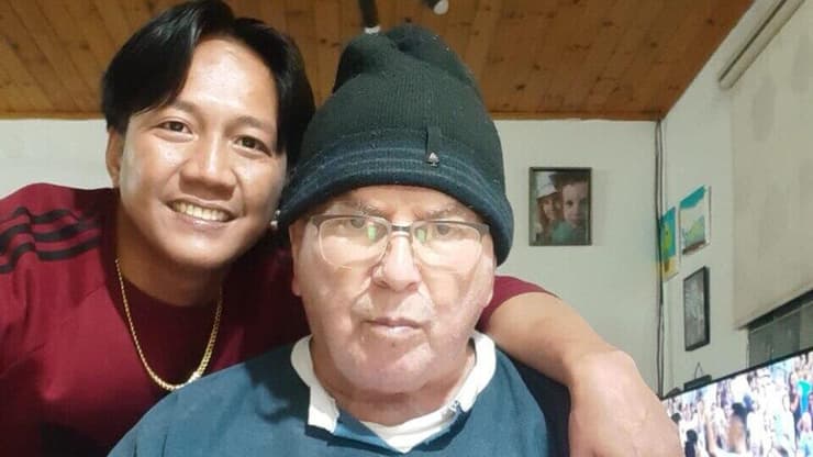 "היה להם קשר מיוחד". פאצ'קו ובן צבי (באדיבות המשפחה) ג׳ימי גלינור פאצ׳קו, שוחרר משבי חמאס