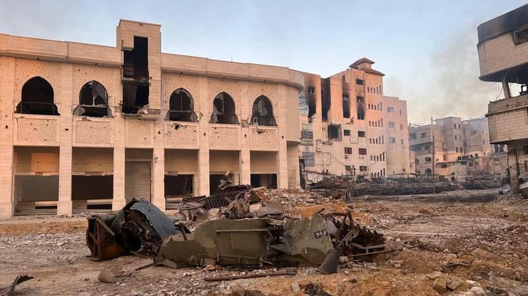 המקום שבו הייתה "כיכר הרוע", 2023. השליטה על העיר לא הייתה מטרה (צילום: דובר צה"ל) תיעוד: לוחמי גולני השתלטו והשמידו כיכר מרכזית בשכונת שג'אעיה בה פסל המפאר את אסון הנגמ"ש ממבצע "צוק איתן"