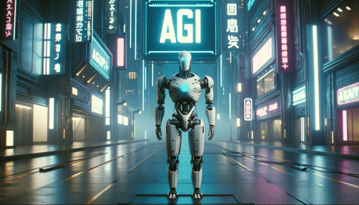 AGI (התמונה נוצרה באמצעות מחולל התמונות DALL-E3) AGI