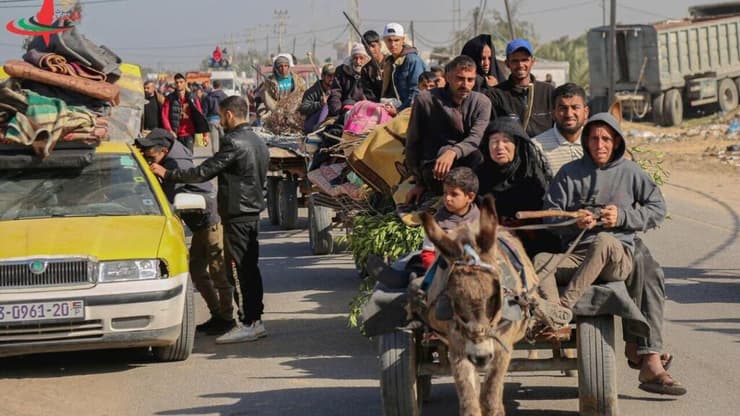 נתניהו מעריך: תוכנית ההגירה מעזה "חיה" עזתים עוברים מחאן יונס לרפיח