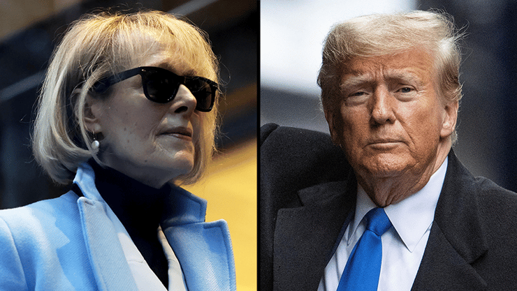 טראמפ ואי.ג'ין קרול (צילום: REUTERS/Eduardo Munoz, Michael M. Santiago/Getty Images) ג'ין קרול תביעת דיבה נגד דונלד טראמפ בית המשפט הפדרלי מנהטן ניו יורק
