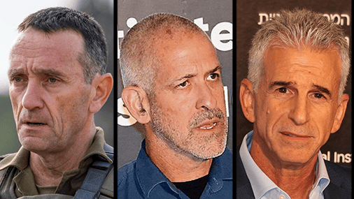 על פי התחקיר, נתניהו לא עדכן אותם. דדי ברנע, רונן בר, הרצי הלוי (צילום: לע"מ, אריאל חרמוני, דובר צה"ל , יריב כץ, מוטי קמחי ) בנימין נתניהו, דדי ברנע, רונן בר, הרצי הלוי, יואב גלנט