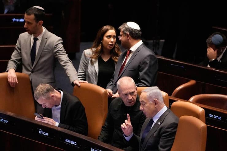 בנימין נתניהו ראש הממשלה , יואב גלנט, יריב לוין, איתמר בן גביר, מאי גולן 