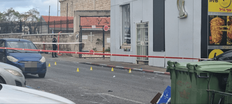 זירת הרצח ברחוב אלנבי בחיפה