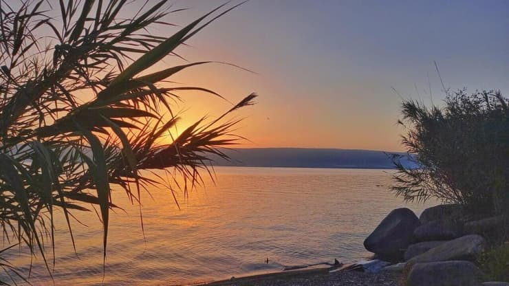זריחה בכינרת (צילום: תמי נחמיה, לאיגוד ערים כינרת) זריחה בכינרת