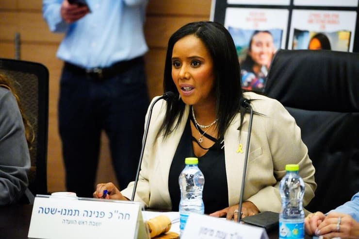 "המשטרה נטפלת". ח"כ פנינה תמנו שטה (צילום: שלו שלום ) דיון בוועדת קידום מעמד האישה ושיוויון מגדרי על מצב הנשים החטופות בעזה