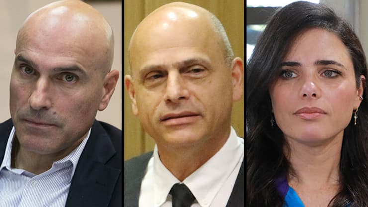 "שיקולים לא נקיים". שקד, אורנשטיין ונוה (צילום: אלכס קולומויסקי, דנה קופל, שאול גולן) "שיקולים לא נקיים". שקד, אורנשטיין ונוה