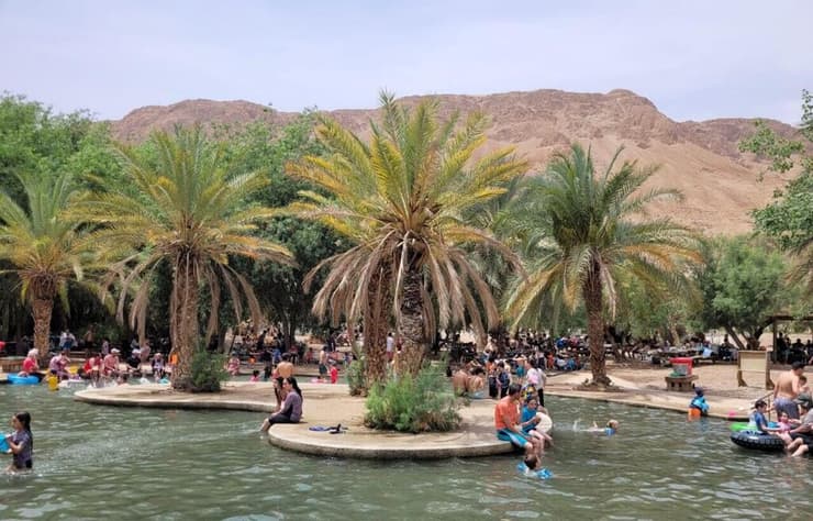 מטיילים בשמורת הטבע עינות צוקים