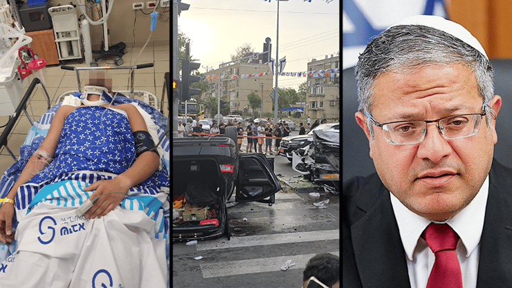 הפצוע מהתאונה של איתמר בן גביר בבית החולים