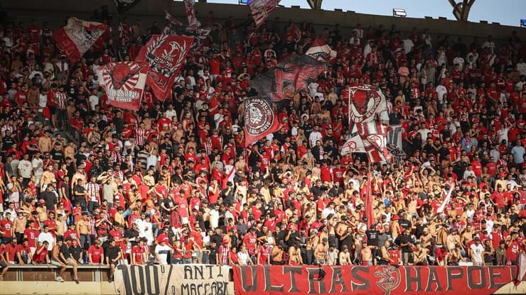 יחגגו עוד היום? אוהדי הפועל ת"א (צילום: עוז מועלם) אוהדי הפועל ת"א