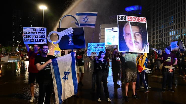 מחאה נגד הממשלה, ארכיון (צילום: יובל חן) החסימות באיילון במחאה לשחרור החטופים ביום ה-218 למלחמה