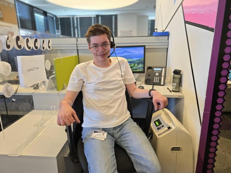 צחי קנבסקי לפני הניתוח. "מאז שאני זוכר את עצמי החלום שלי היה לנשום לבד"