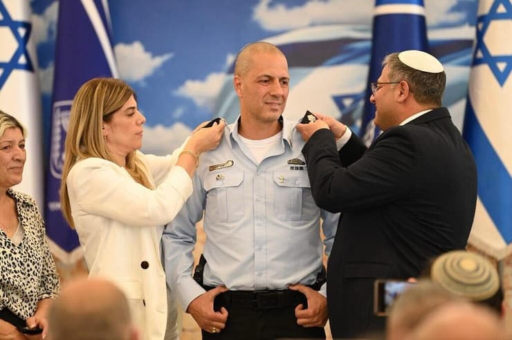 איתמר בן גביר בטקס הענקת דרגת רב גונדר לקובי יעקובי