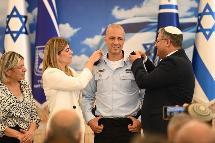 איתמר בן גביר בטקס הענקת דרגת רב גונדר לקובי יעקובי