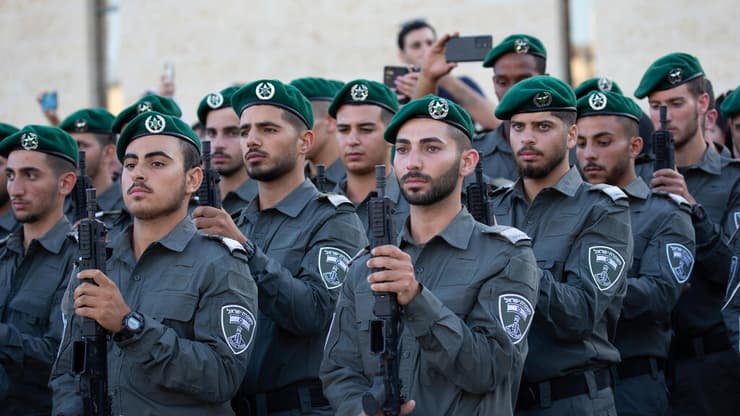 השבעה של מג"ב בכותל המערבי (ארכיון) (צילום: אלכס קולומויסקי) השבעה של מג"ב בכותל המערבי