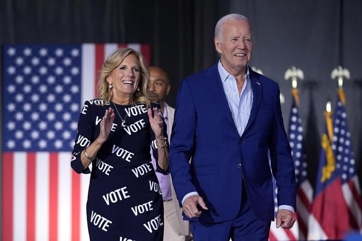 נשיא ארה"ב ג'ו ביידן ואשתו הגברת הראשונה ג'יל ביידן