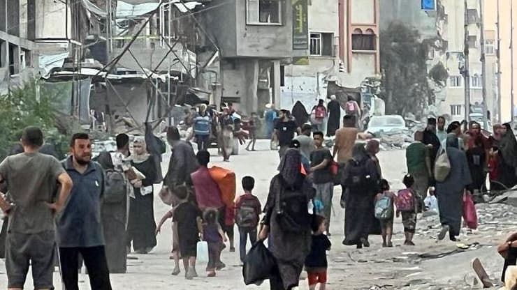 ישראל ניסתה לשבור את רוח הטרור במשך שנים. תושבי מערב העיר עזה מתפנים, יולי 2024 עקירה של תושבי השכונות המערביות בעיר עזה