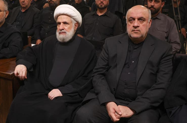 שגריר איראן בלבנון מוג'טאבה אמאני ,שייח' נעים קאסם