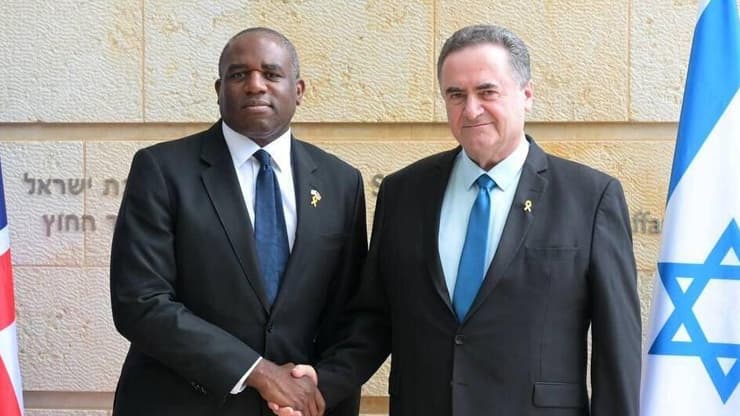 פגישת ישראל כ"ץ ודיוויד לאמי