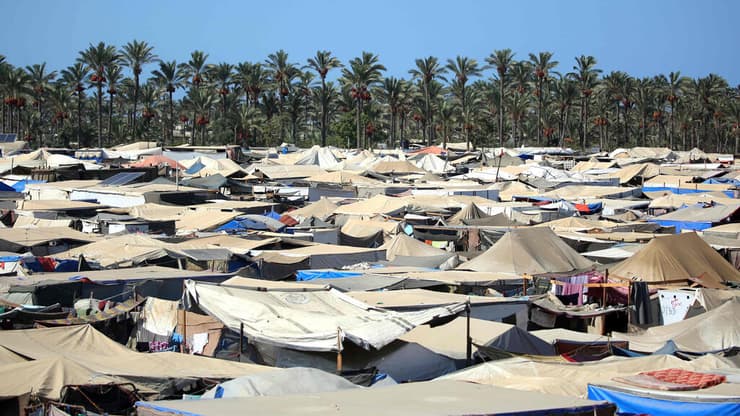 אוהלים אזור עקורים רצועת עזה  באל מוואסי