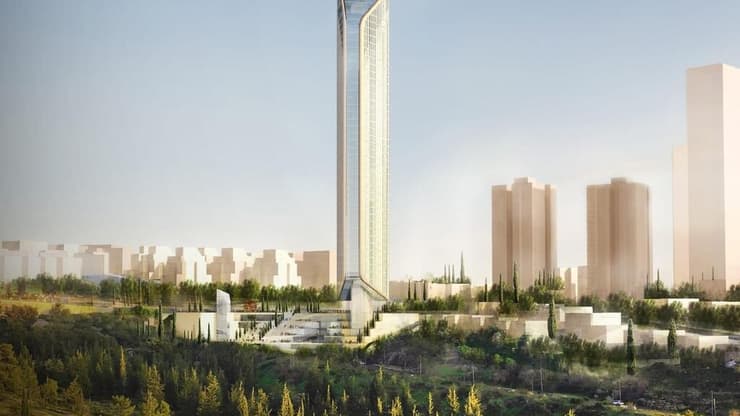 מגדל אפשטיין. מכונה בורג' חליפה הירושלמי (הדמיה: AS+GG Architect) מגדל אפשטיין. מכונה בורג' חליפה הירושלמי