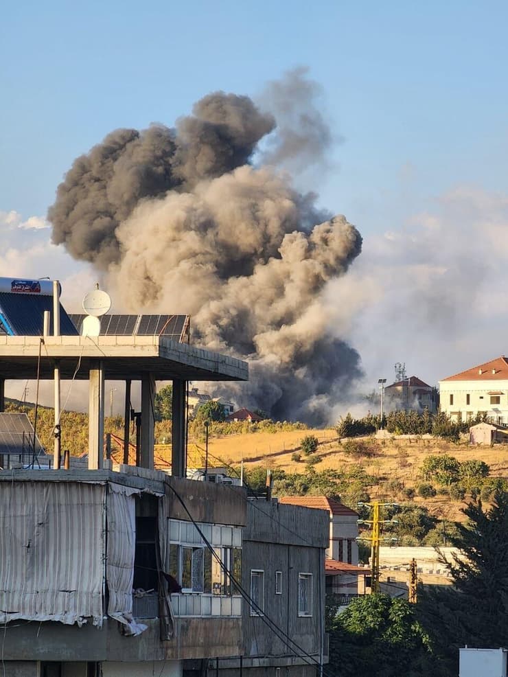 תיעוד לבנוני מהתקיפות במאל-בקאע בקעת הלבנון