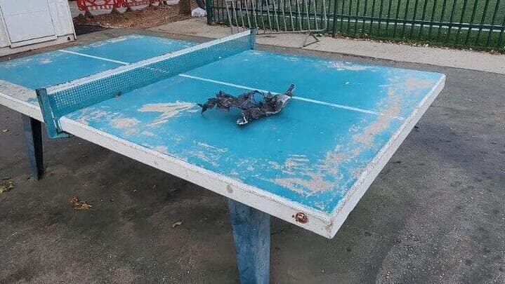 חלקי יירוט של הטיל ששוגר מתימן