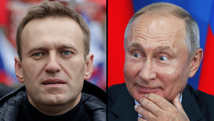 נשיא רוסיה ולדימיר פוטין ו אלכסי נבלני