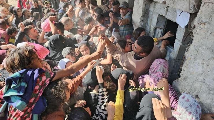 חלוקת חומרי סיוע בצפון רצועת עזה. יותר משלוחים, יותר פרסום מצוקת סיוע הומניטרי בצפון רצועת עזה