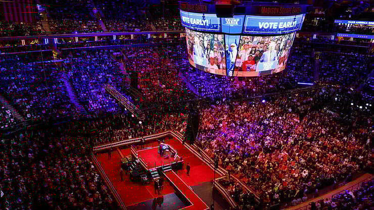 טראמפ בעצרת במדסיון סקוור גארדן