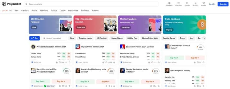 הפלטפורמה של פולימרקט