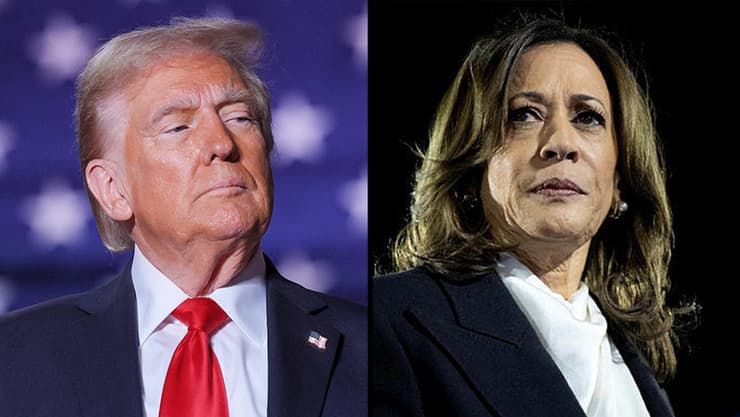 קמלה האריס ודונלד טראמפ (צילום: AFP, REUTERS/Brian Snyder) דונלד טראמפ קמלה האריס